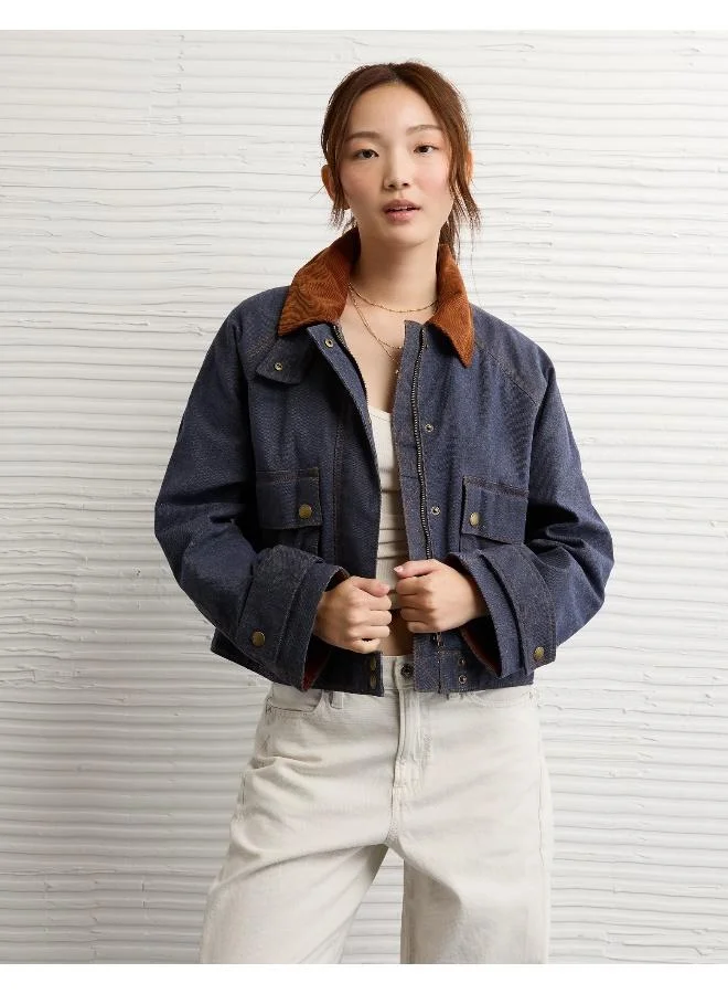American Eagle AE Cropped Utility Jacket