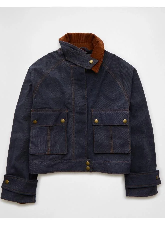 American Eagle AE Cropped Utility Jacket