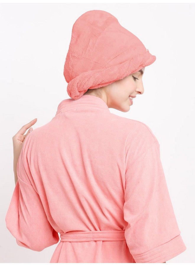 Cortina Cortina Microfiber Hair Towel Cap, Soft Absorbent Quick Drying Cap for Curly Thick Hair, Wrap Cap for Women Girls-Pack of 2, Blue-Pink - Image 5