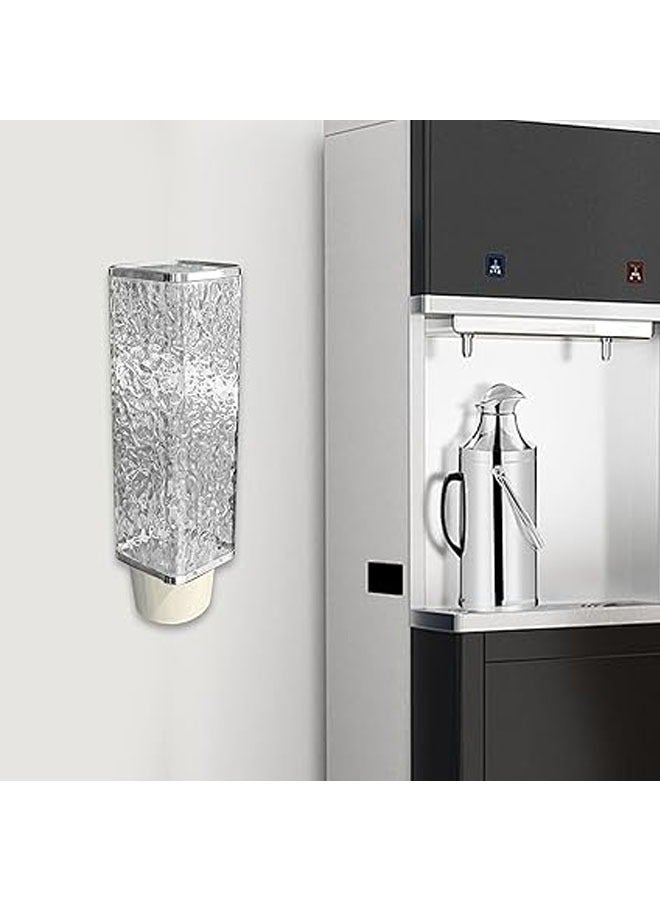 عام موزع كؤوس قابل للسحب، حامل كؤوس مقاوم للغبار، مثبت على الحائط، منظم لأكواب الورق في المطاعم - Image 3