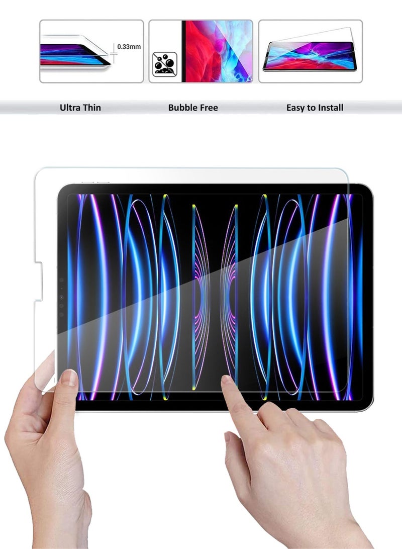 Wtech Premium Series Easy To Paste Full Cover Curved Edges Screen Protector Next Generation UltraGlass For Apple IPad Pro 11 2022 / Air 5 2022 Clear - Image 4