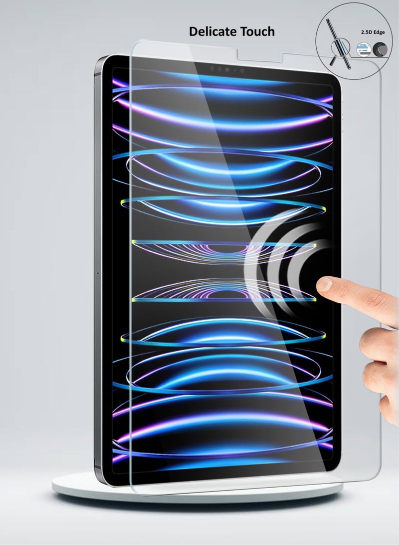 Wtech Premium Series Easy To Paste Full Cover Curved Edges Screen Protector Next Generation UltraGlass For Apple IPad Pro 11 2022 / Air 5 2022 Clear - Image 3