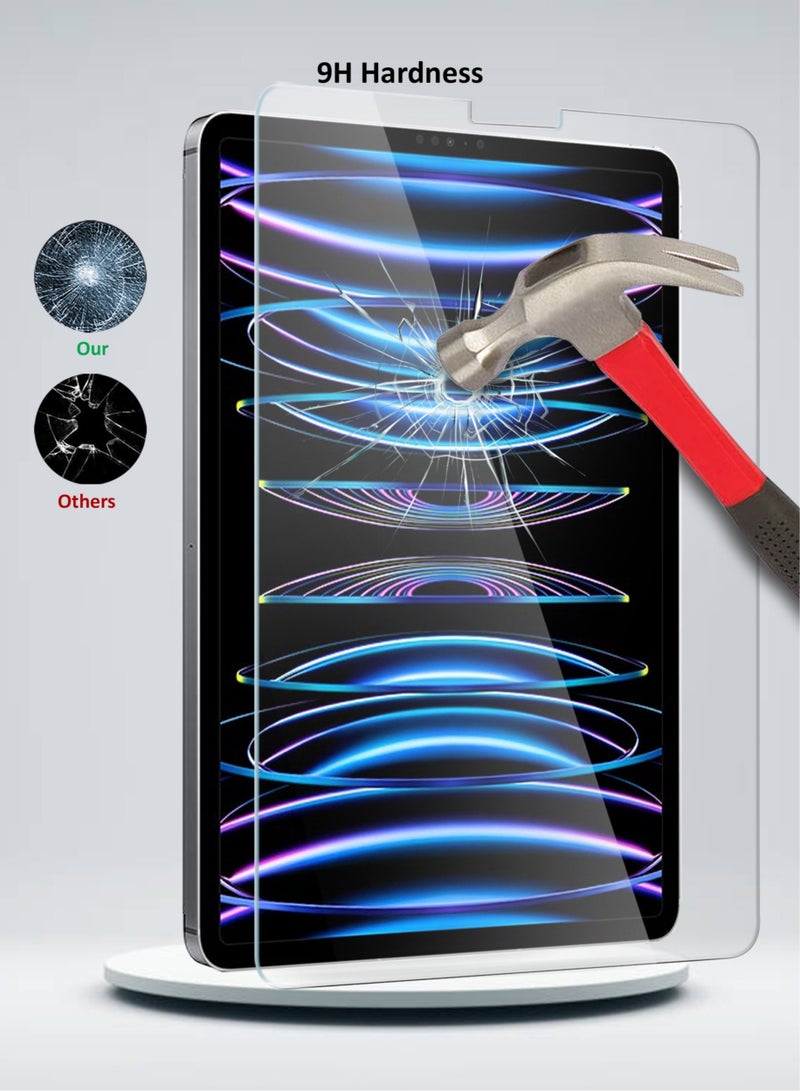 Wtech Premium Series Easy To Paste Full Cover Curved Edges Screen Protector Next Generation UltraGlass For Apple IPad Pro 11 2022 / Air 5 2022 Clear - Image 2