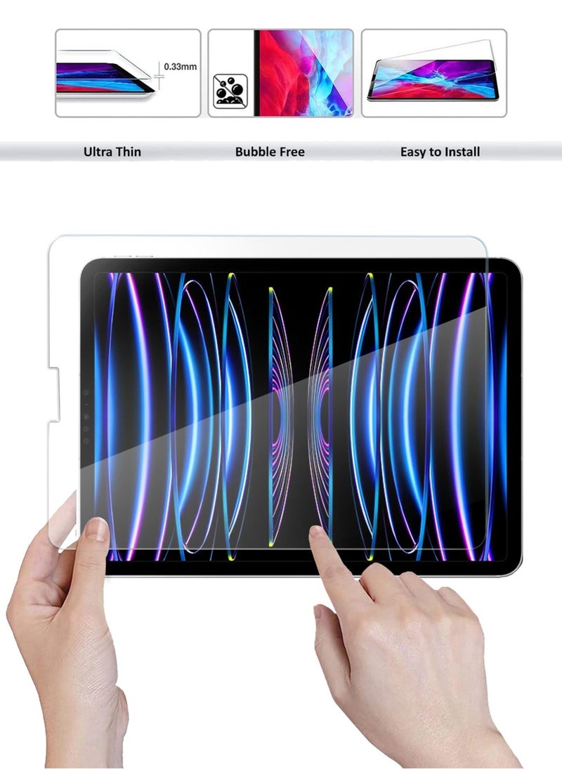 Wtech - Premium Series Easy To Paste Full Cover Curved Edges Screen Protector Next Generation UltraGlass For Apple IPad Pro 11 2022 / Air 5 2022 Clear - Image 1