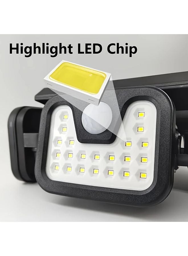 قطعتان من مصابيح الجدار الشمسية LED للخارجي زاوية واسعة 270 درجة مع حساس حركة و3 أوضاع - Image 5