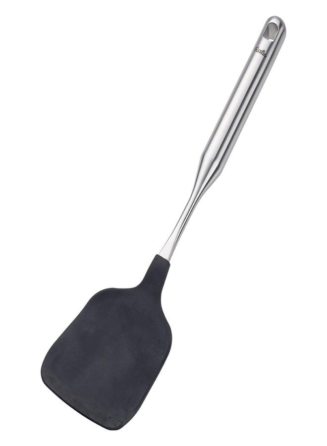 Fissler Essential Silicone Spatula, Wok Turner, Heat-Resistant Nonstick Spatula for Stir-Fry & Woks, 18/10 Stainless Steel Ergonomic Handle - Image 1