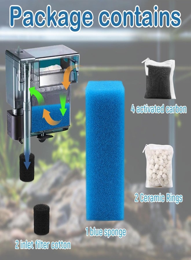 8B8B Aquarium Media Maintenance Kit Replacement for Fluval AC110 Power Filter, Includes 1 Blue Foam Filters, 2 Intake Strainer Sponge,2Pack Ceramic Rings and 4 Pack Activated Carbon - Image 3