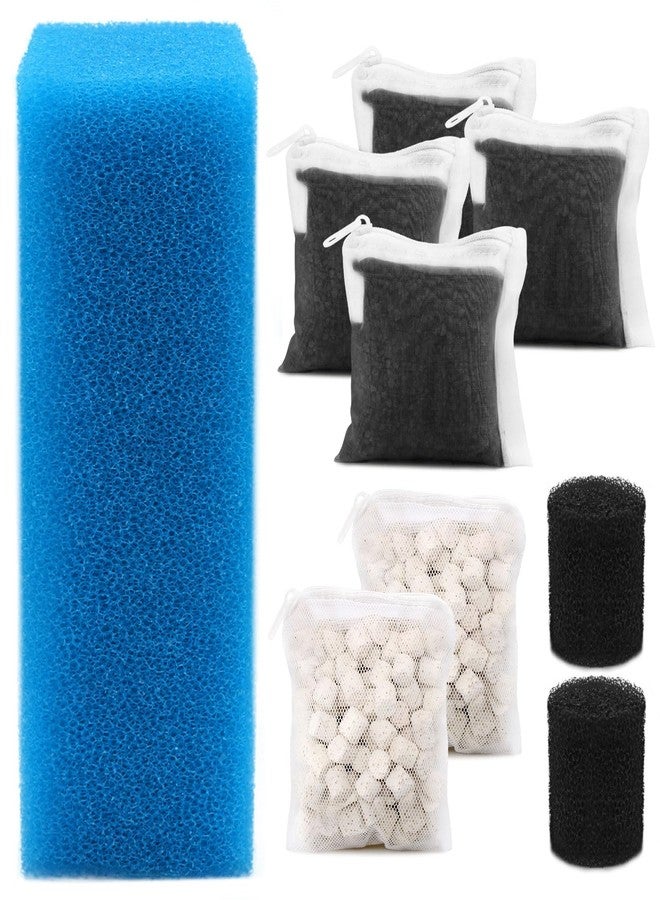 8B8B Aquarium Media Maintenance Kit Replacement for Fluval AC110 Power Filter, Includes 1 Blue Foam Filters, 2 Intake Strainer Sponge,2Pack Ceramic Rings and 4 Pack Activated Carbon - Image 1