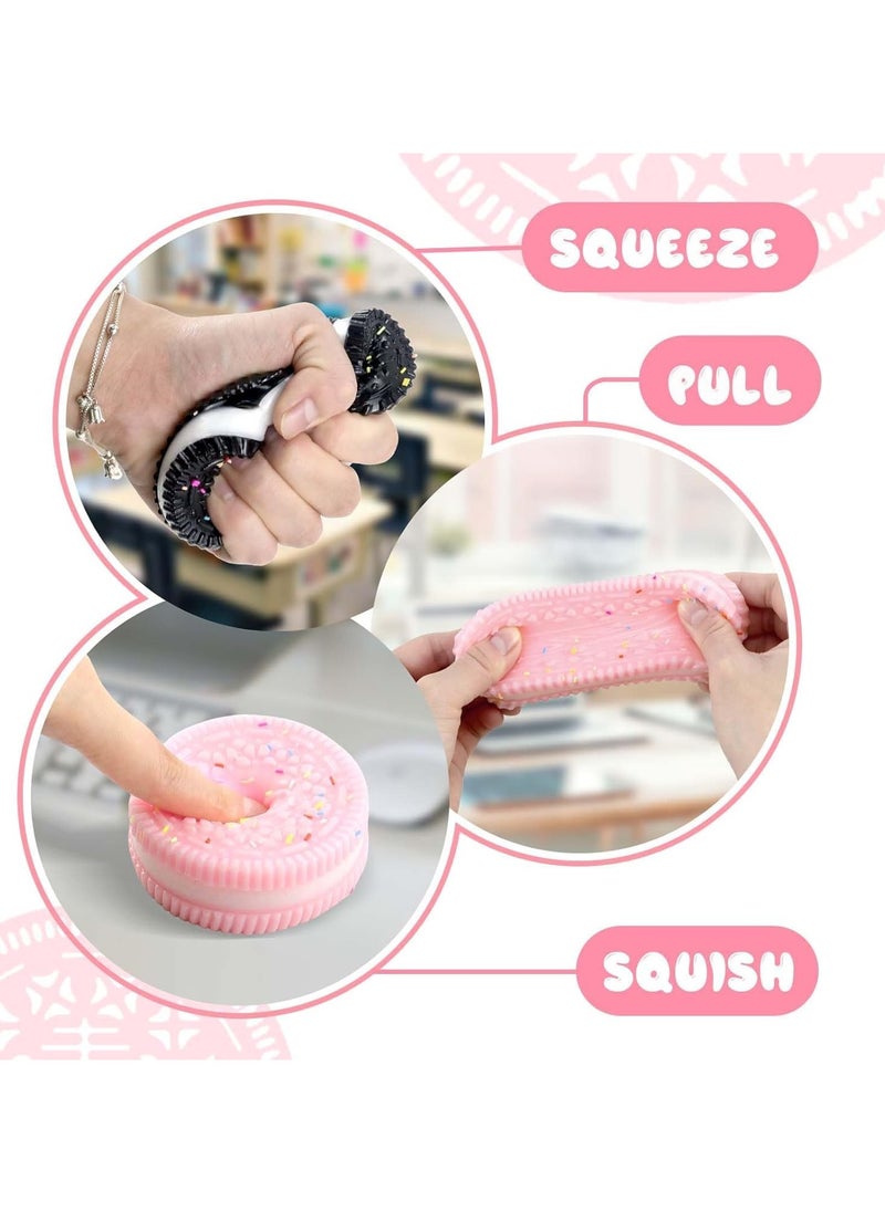 Mr. Penda 4 PCS Handmade Soft Biscuit Squishy Silicone Stress Relief Squishy Toy Cookie Squishy for Stress and Anxiety Relaxing Toy for Adults, Boys and Girls Ideal for Stress Relief  - Image 3