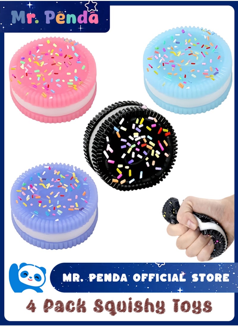 Mr. Penda 4 PCS Handmade Soft Biscuit Squishy Silicone Stress Relief Squishy Toy Cookie Squishy for Stress and Anxiety Relaxing Toy for Adults, Boys and Girls Ideal for Stress Relief  - Image 1