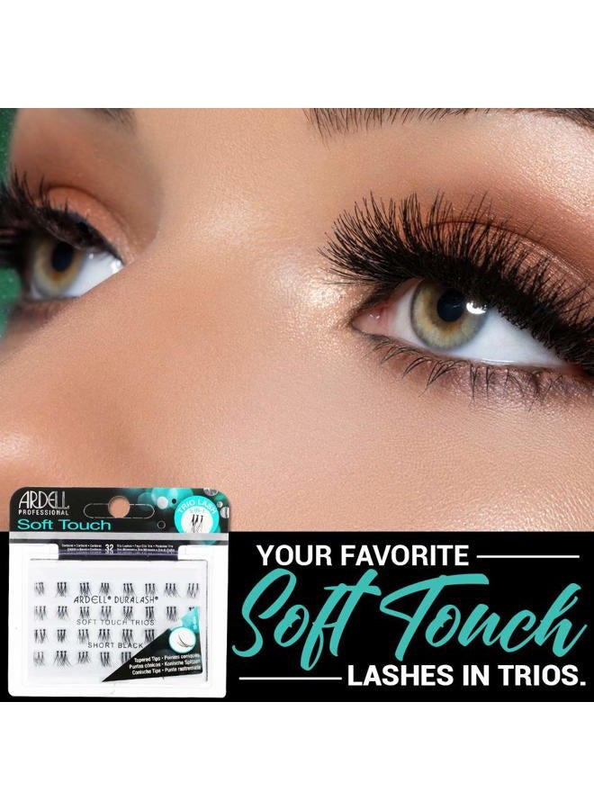 ARDELL Soft Touch Trios Individual False Eyelashes - DIY Lash Clusters, Lightweight & Reusable Eyelash Extensions, Black, 4 Pack - Image 2