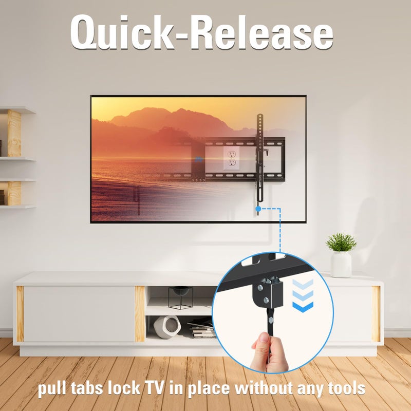 Mounting Dream Advanced Tilt TV Wall Mount for Most 42-90 Inch Flat and Curved Television, Universal Mount Bracket with Extension up to 7 inch, Fits 16", 24", 32" Studs, Max VESA 800x400mm and 120LBS - Image 4