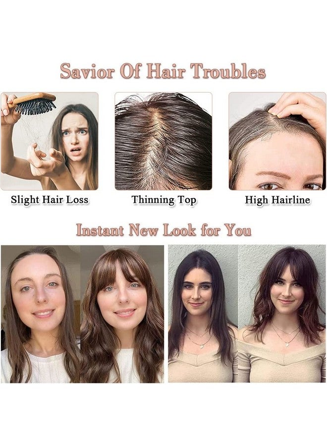 Hair Toppers For Women Real Human Hair Topper With Bangs Hair Toppers Pieces For Women With Thinning Short Human Hair Toppers Clip In Hair Extensions Free Part