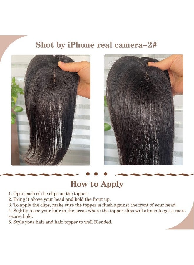 Hair Toppers For Women Real Human Hair Topper With Bangs Hair Toppers Pieces For Women With Thinning Short Human Hair Toppers Clip In Hair Extensions Free Part