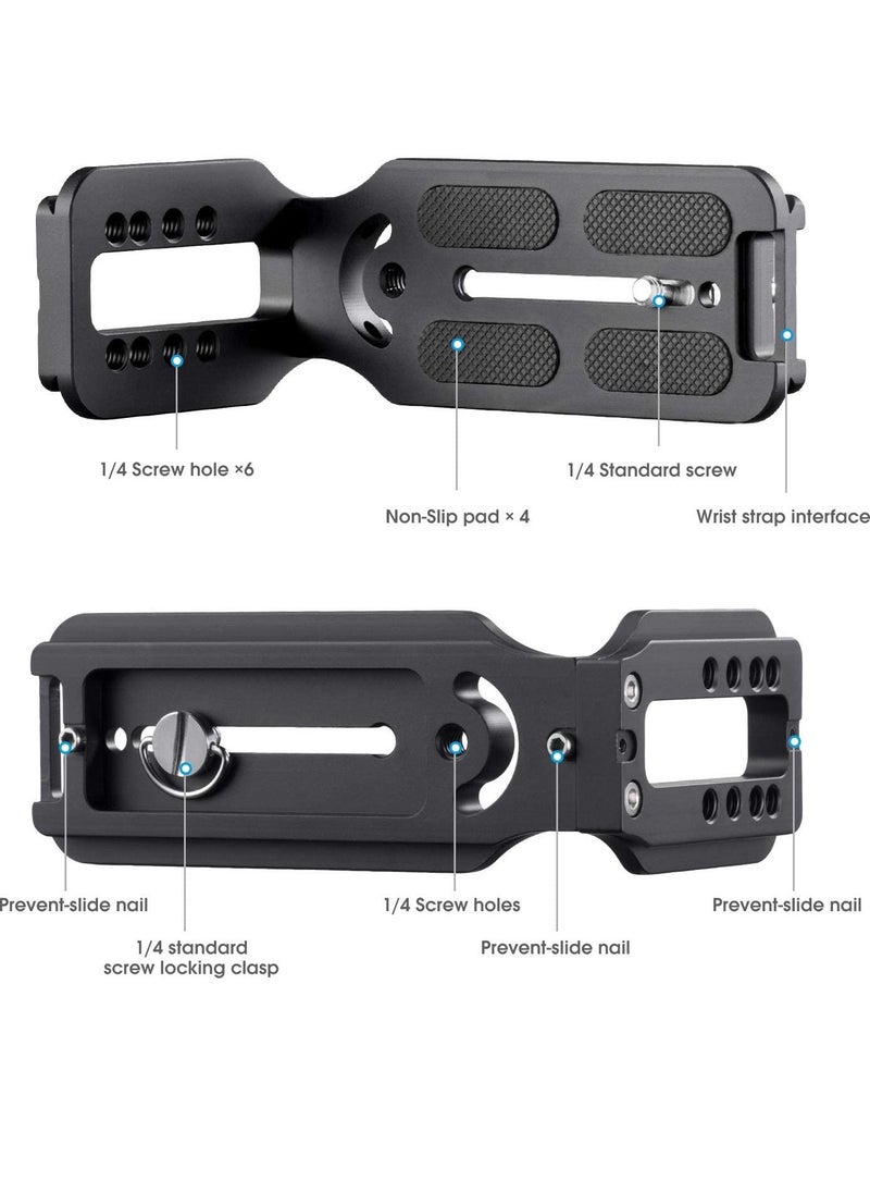 SYOSI DSLR Camera L-type Quick Release Plate Vertical Horizontal Switching Tripod Quick Release Board Compatible with Canon/Nikon/Sony/DJI/Osmo/Ronin/Zhiyun Stabilizer Tripod Monopod  - Image 4