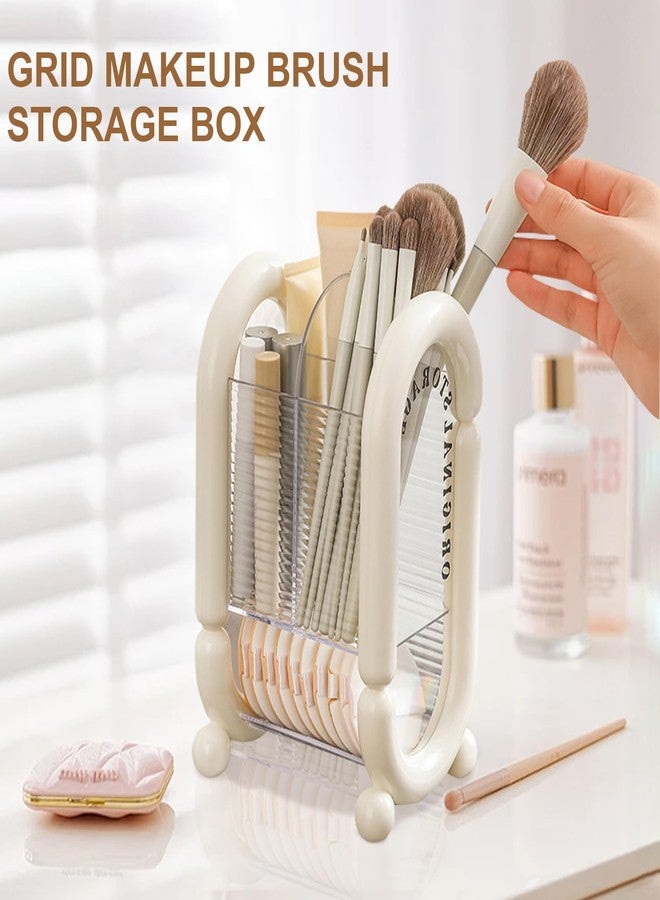 Hooshion Makeup Brush Holder, Multi-Purpose Makeup Holder, Cosmetic Tool Storage Makeup Brush Organizer, for Brushes Eyebrow Pencil Eyeliner Mascara, for Vanity, Dresser, Desk - Image 5
