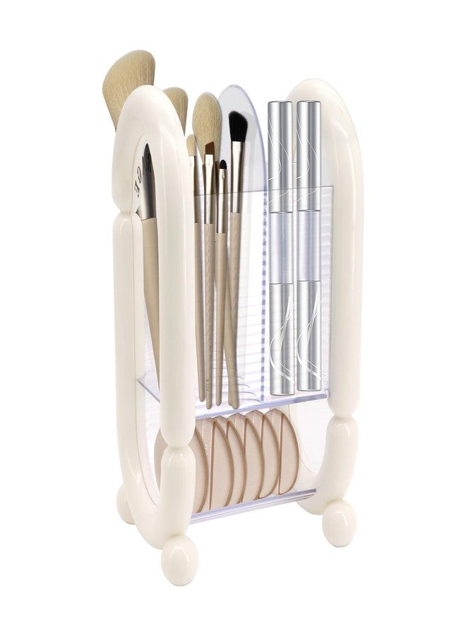 Hooshion Makeup Brush Holder, Multi-Purpose Makeup Holder, Cosmetic Tool Storage Makeup Brush Organizer, for Brushes Eyebrow Pencil Eyeliner Mascara, for Vanity, Dresser, Desk - Image 1