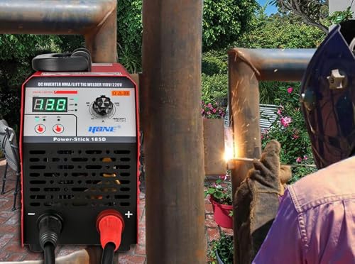HONE ARC Welder, Actual 185Amp 110V/220V Stick Welder with Lift Tig Function, Digital IGBT Inverter Welding Machine with Hot Start Arc Force Anti-Stick VRD, High Duty Cycle for 1/16"-5/32" Welding Rod - Image 4