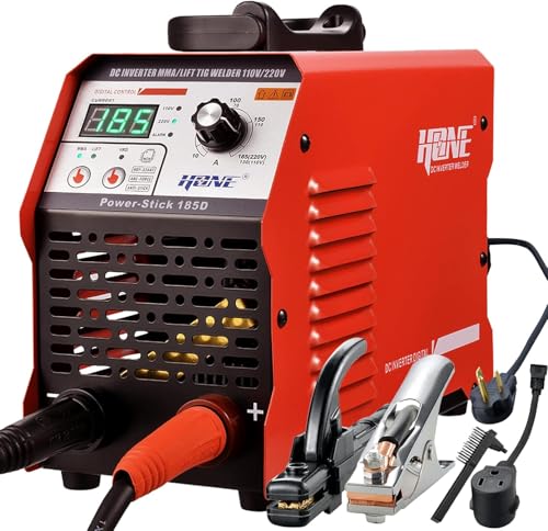 HONE ARC Welder, Actual 185Amp 110V/220V Stick Welder with Lift Tig Function, Digital IGBT Inverter Welding Machine with Hot Start Arc Force Anti-Stick VRD, High Duty Cycle for 1/16"-5/32" Welding Rod - Image 1