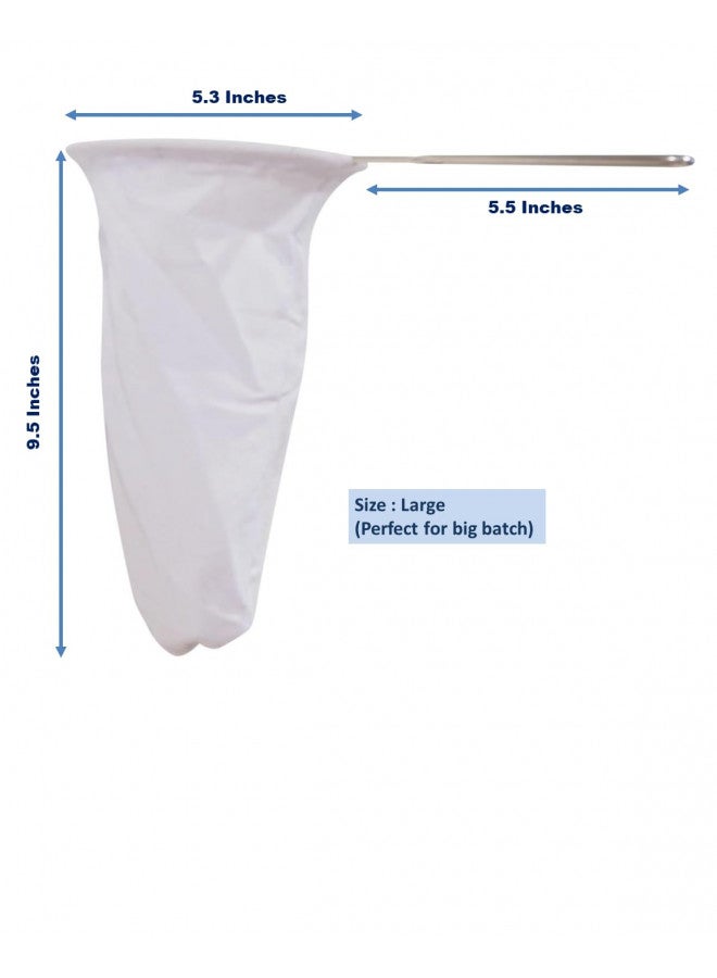 The Thika The Thika : 5.3 Large Reusable Coffee/Tea Filter Traditional Thai style,Coffee Strainer, Cloth Tea Filter Sock, Pour Over Coffee Dripper Filter  - Image 1