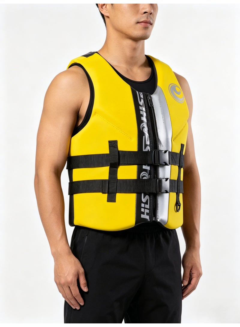 Hisea Water Sports Vest Life Jacket Yellow - Image 2