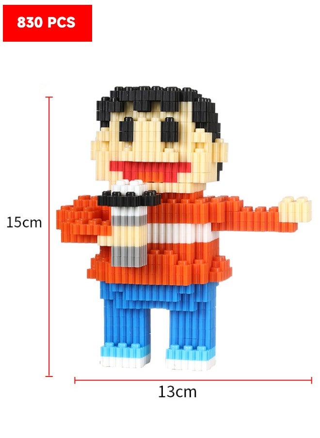 Doraemon Series Building Bricks Set, Honekawa Suneo and Big G DIY Block Building Set, Classic Mini Building Bricks, Assembling Blocks Suitable for Boys and Girls Aged 14 and Up（1560 PCS in Total)  - Image 3