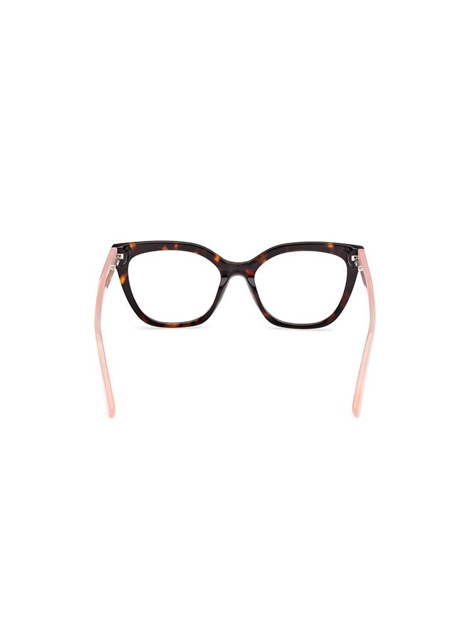 SKECHERS Women's's Asymmetrical Eyeglass Frames Dark Havana SKECHERS SE5010505253 53 mm - Image 4