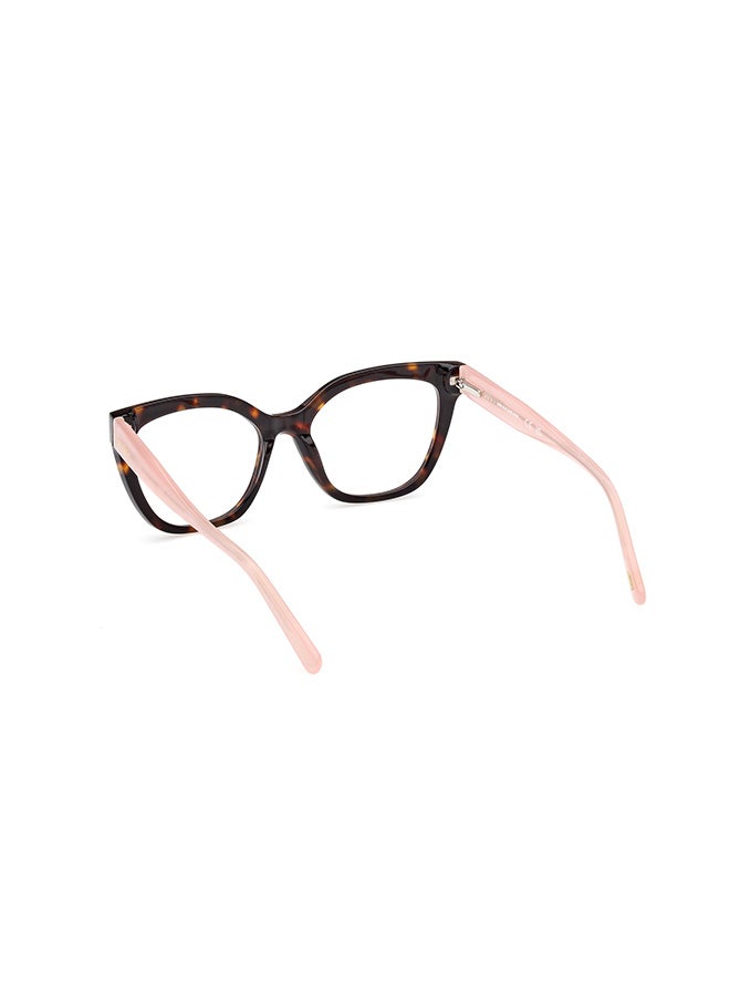 SKECHERS Women's's Asymmetrical Eyeglass Frames Dark Havana SKECHERS SE5010505253 53 mm - Image 3