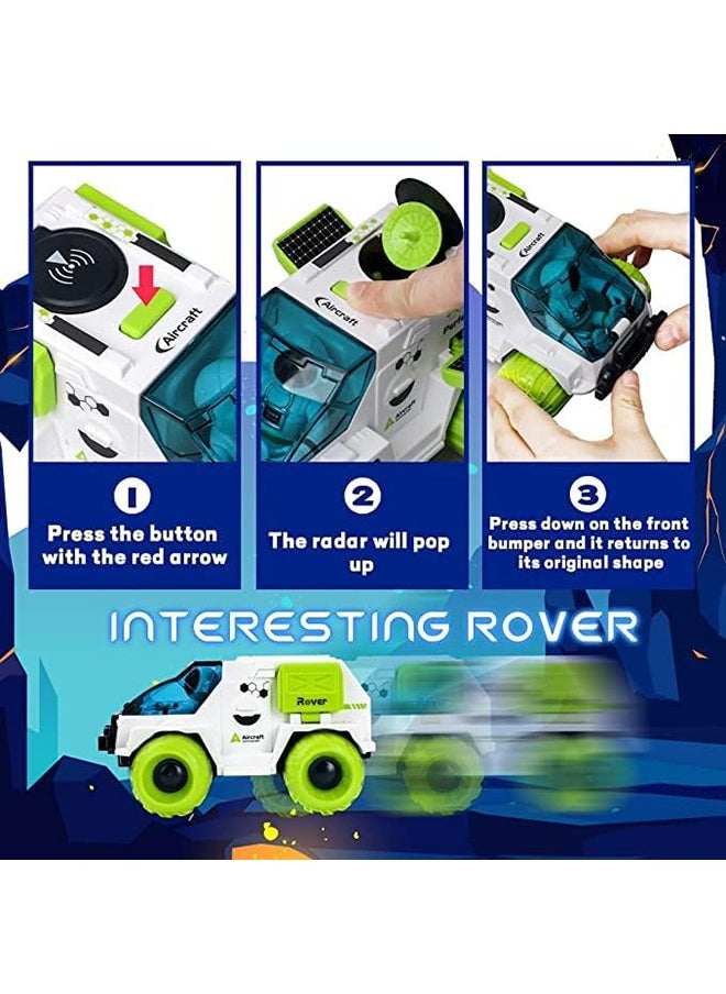 YelaJoy - Space Shuttle & Rover Car Set, Space Rocket Toys For Children, Space Toys For 3, 4, 5 Year Olds, Outer Space Toys For Kids, With 2 x Astronauts & Batteries Included - Image 1