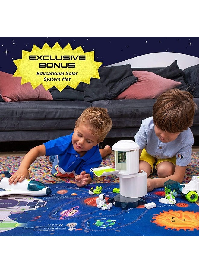 YelaJoy - Space Shuttle & Rover Car Set, Space Rocket Toys For Children, Space Toys For 3, 4, 5 Year Olds, Outer Space Toys For Kids, With 2 x Astronauts & Batteries Included - Image 1