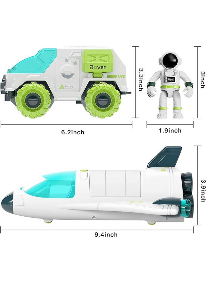 YelaJoy - Space Shuttle & Rover Car Set, Space Rocket Toys For Children, Space Toys For 3, 4, 5 Year Olds, Outer Space Toys For Kids, With 2 x Astronauts & Batteries Included - Image 1
