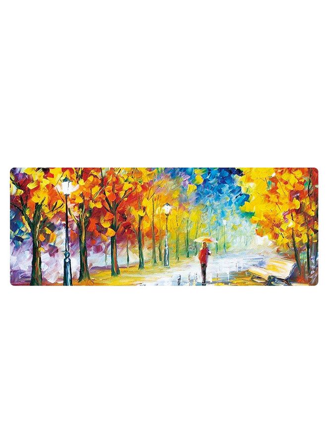 BURAQ 400x900x1.5mm Unlocked Am002 Large Oil Painting Desk Rubber Mouse Pad(Autumn Leaves)  - Image 1