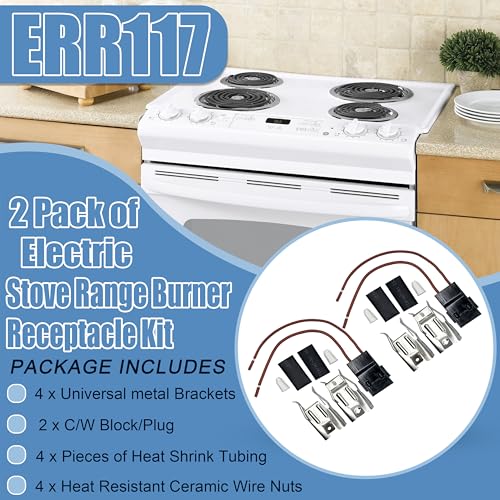 ARREPONT Pack of 2 Range Stove Element Plug Receptacle Block Terminal Block Range for Receptacle Whirlpool Kenmore Electric Stove Range Burner Receptacle Kit ERR117 - Image 3