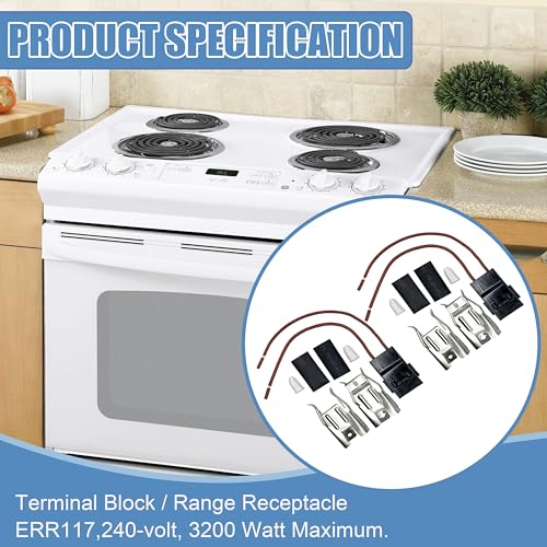 ARREPONT Pack of 2 Range Stove Element Plug Receptacle Block Terminal Block Range for Receptacle Whirlpool Kenmore Electric Stove Range Burner Receptacle Kit ERR117 - Image 4