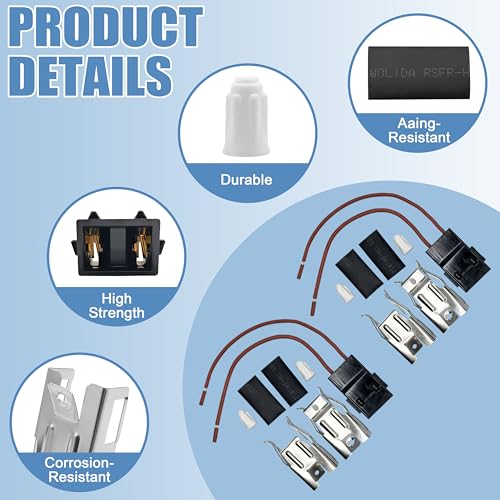 ARREPONT Pack of 2 Range Stove Element Plug Receptacle Block Terminal Block Range for Receptacle Whirlpool Kenmore Electric Stove Range Burner Receptacle Kit ERR117 - Image 2