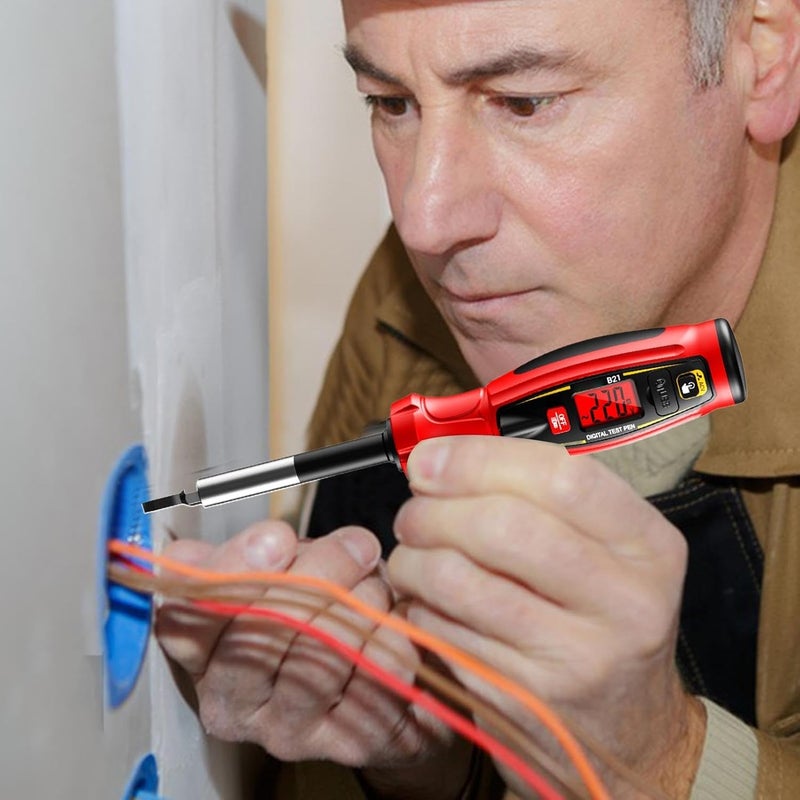 Electricity Tester | Non-Contact Voltage Detection, Screwdriver Cable Detector, for Mechanics, Technicians, Electricians, Home, Office, Garage, Workshop, Lamps, Sockets, Car - Image 3