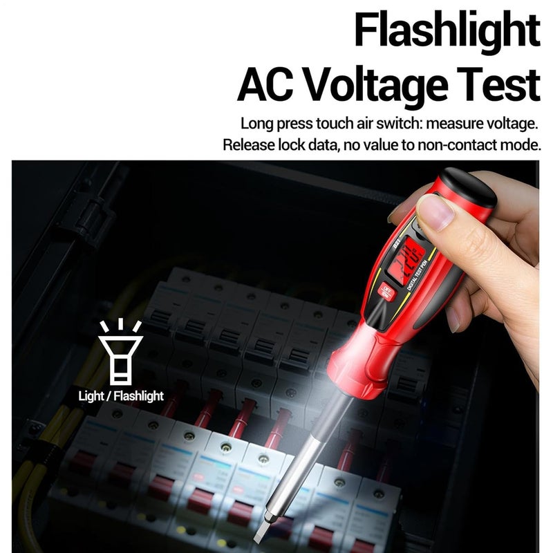 Electricity Tester | Non-Contact Voltage Detection, Screwdriver Cable Detector, for Mechanics, Technicians, Electricians, Home, Office, Garage, Workshop, Lamps, Sockets, Car - Image 5