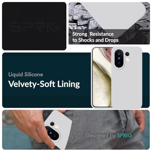 SPRIG Compatible with Vivo X200 FE Premium SilkTone Back Cover Drop Tested Shock Proof Mobile Case for Men, Women, Boys and Girls with Camera Protection (White) - Image 2