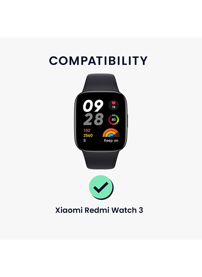 O Ozone (Pack of 2) Screen Protector Compatible with Redmi Watch 3, Full Coverage Transparent Anti Scratch Hydrogel Film Screen Guard Protector Clear HD Soft TPU Film  - Image 2