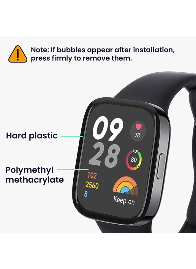 O Ozone - (Pack of 2) Screen Protector Compatible with Redmi Watch 3, Full Coverage Transparent Anti Scratch Hydrogel Film Screen Guard Protector Clear HD Soft TPU Film - Image 1