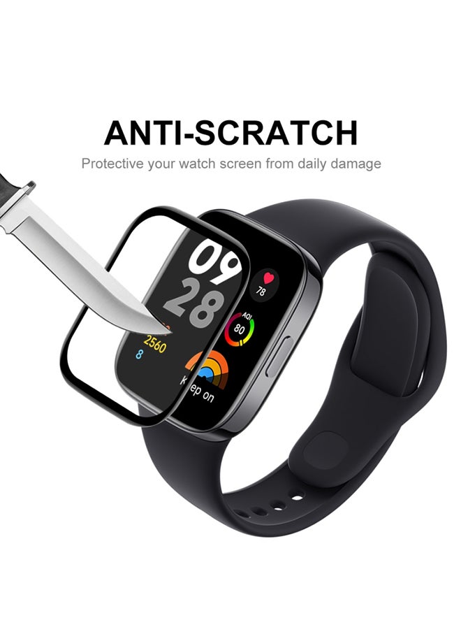 O Ozone (Pack of 2) Screen Protector Compatible with Redmi Watch 3, Full Coverage Transparent Anti Scratch Hydrogel Film Screen Guard Protector Clear HD Soft TPU Film  - Image 5