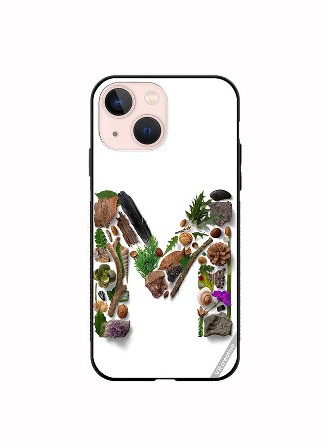 VR CREATIVE Protective Case Cover For Apple iPhone 13 mini Alphabet M Design Multicolour - Image 1