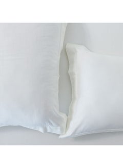 DANUBE HOME Bliss 3 - Pieces Premium Cotton Super King Duvet Cover Set Soft, Breathable, And Comfortable Bedding Stylish Duvet And Pillow shams - 260x220 cm, 50x75 cm - Off White  - Image 1