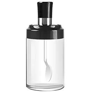 WHISKET 500 ml Glass Seasoning Container Oil/Honey Dispenser Bottle Kitchen Castor Stainless Steel Seasoning Bottle Kitchen Product (1) - Image 1