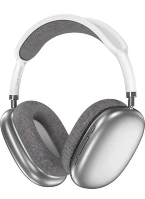P9 Wireless Bluetooth Headphones – Physical Noise Reduction Headset with Stereo Sound for Gaming, Phone, and PC (White)