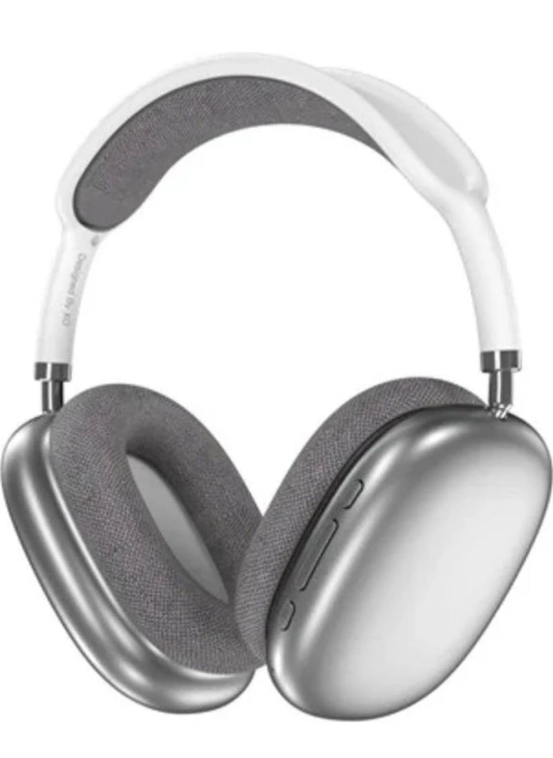 Generic - P9 Wireless Bluetooth Headphones – Physical Noise Reduction Headset with Stereo Sound for Gaming, Phone, and PC (White) - Image 1