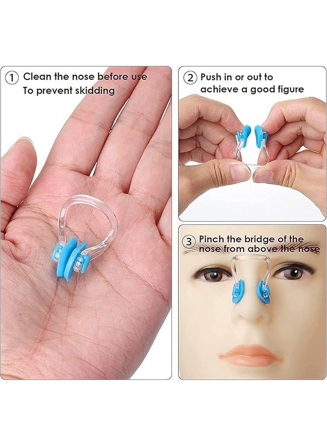 6 Packs Kids Swimming Nose Clips Swimming Earplugs Silicone Earplugs Protection Kit Swimming Training Protector Pegs for Swimming Men Women Adult Children Beginners - Image 4