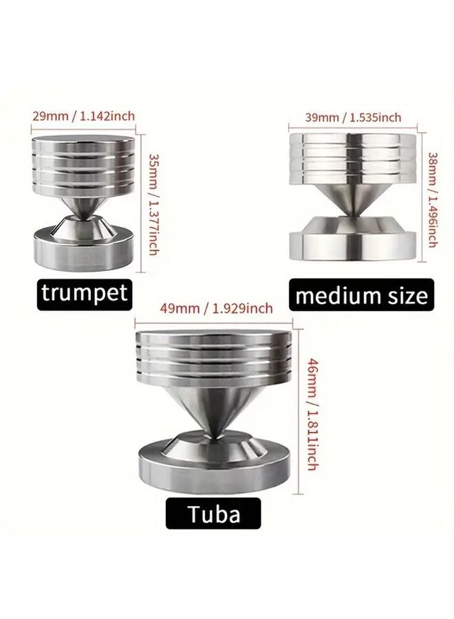 4 Pcs Speaker Stand Pads 304 Steel Shock Absorber Feet Trumpet Size Conical Floor - Image 3