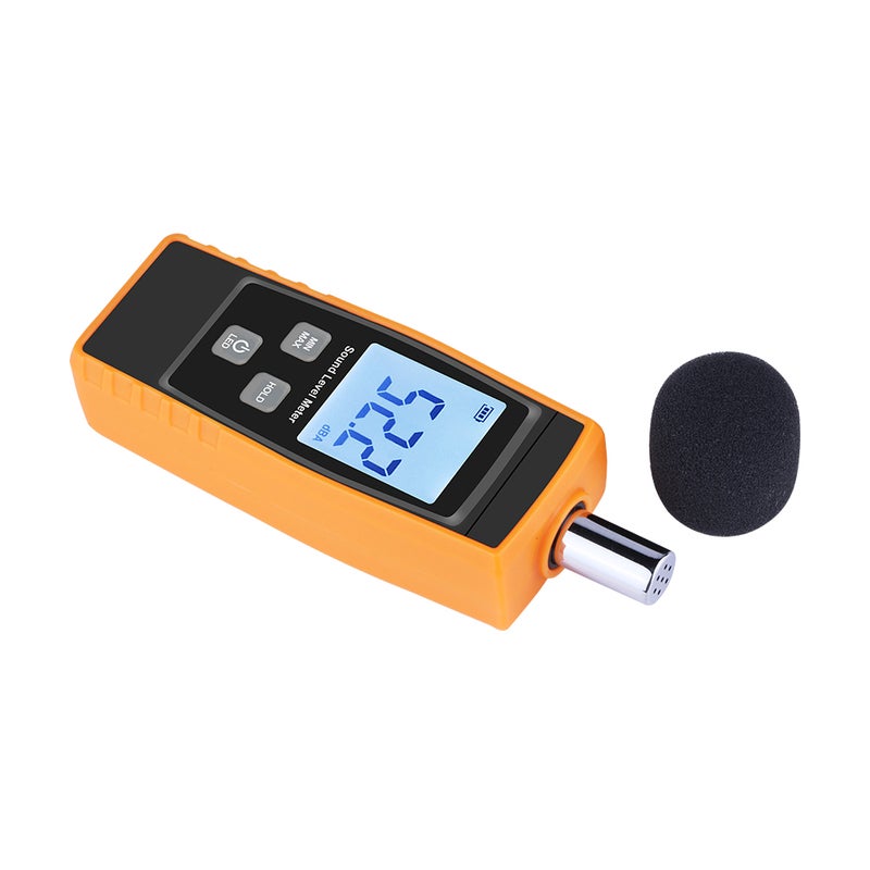 LCD Digital Sound Level Meter DB Meters 30-130dBA Noise Volume Measuring Tool Decibel Monitoring Tester with Max/Min/Data Hold Mode - Image 3