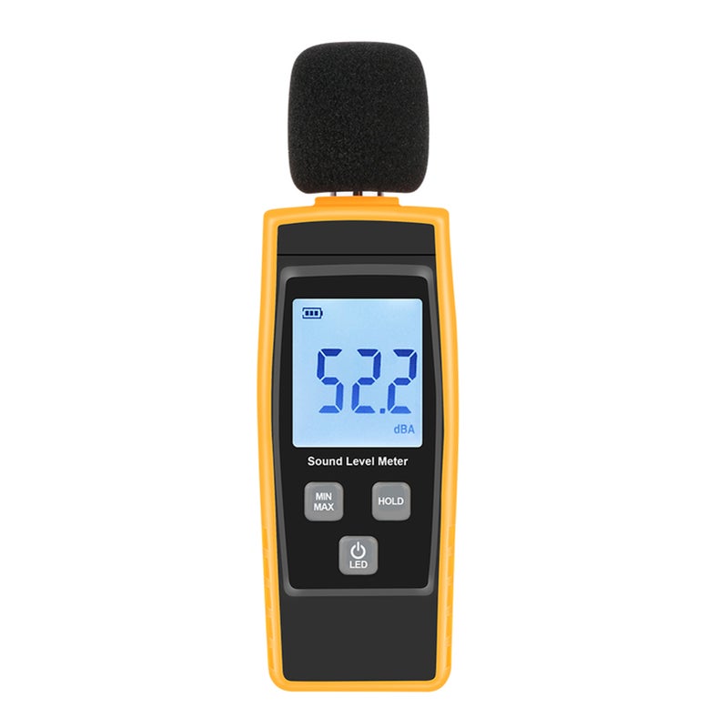 LCD Digital Sound Level Meter DB Meters 30-130dBA Noise Volume Measuring Tool Decibel Monitoring Tester with Max/Min/Data Hold Mode - Image 1